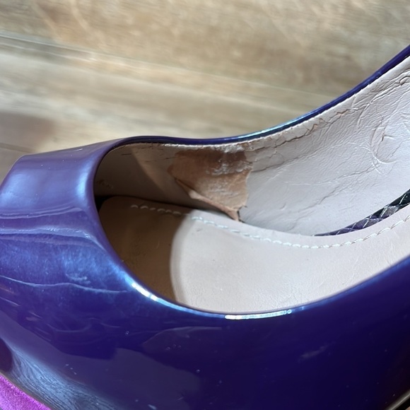 Vince Camuto‎ Graph Peep-Top Platform Purple Python Peep Toe Heels - Picture 14 of 15